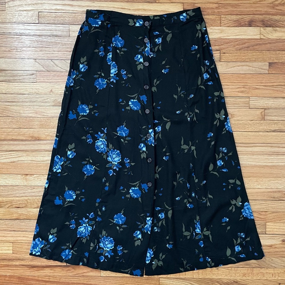 Vintage Floral Midi Skirt
